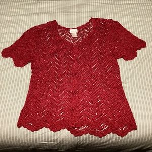 Red Crochet Top